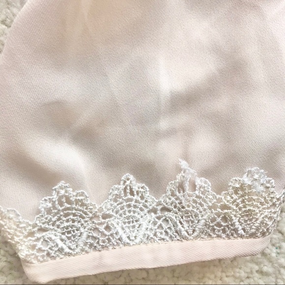 Lucca Couture Cream Blouse with Lace - Picture 4 of 5